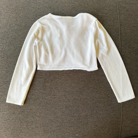 Bonnie Jean White Cardigan Knit Long Sleeve Fashion Cotton toddler Girl 5/ 5T - Picture 5 of 7